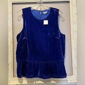 NWT Beautiful J. Crew Cobalt Blue Sleeveless Top